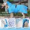 Waterproof Dog Raincoat, Reflective Adjustable Hooded Dog Rain Coat, Lightweight