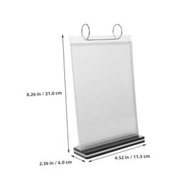 Operitacx 2pcs Pvc Flip Menu Display Stand Holder for Tabletop Restaurant Bar Cafe Advertising Stand Menu Flip