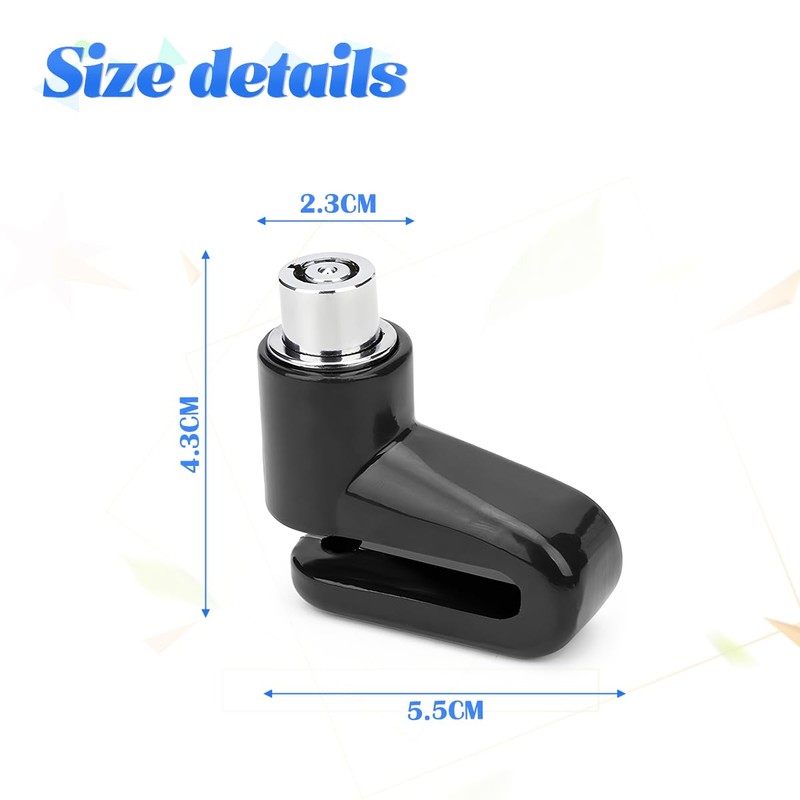 JNNJ Motorcycle Disc Brake Lock, Anti-Theft Heavy Duty Bicycle Brake
