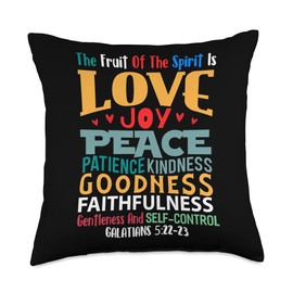 The Fruit Of The Spirit Shirt Christian T Shirt Bible Verse Throw Pillow