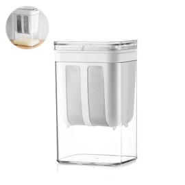 Greek Yoghurt Strainer, Washable Whey Separator with Lid, Washable Yoghurt Maker with Mesh Strainer, Yoghurt Strainer for Filtering Juice, Milk, Mesh Sieve, Household