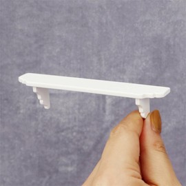 Dollhouse Wall Shelf, 1:12 Scale Miniature Dollhouse Accessories, White Doll House Storage Wall Shelf for Kitchen Scene White Dollhouse Décor, Dolls and Accessories, Decorative Accessories