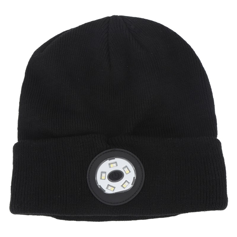 LED Beanie Hat with Headphones Wireless Black Musical Knitted Cap