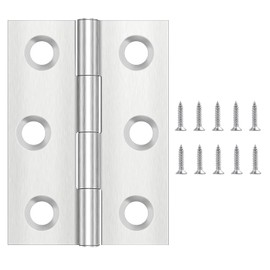 Yeepeo Pack of 20 Hinges Foldable 44 mm × 31 mm, Stainless Steel Hinge Piano Hinge Hinges Small Hinge Hinge Door Hinge for Doors Windows Cabinets with 120 Pieces Screws