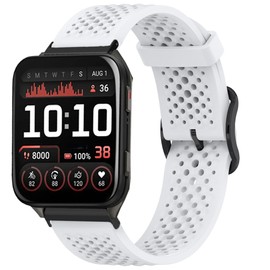 Compatible with Garmin Venu X1 Bands, Silicone band with Metal Buckle Compatible with Garmin Venu X1 Smartwatch (White)