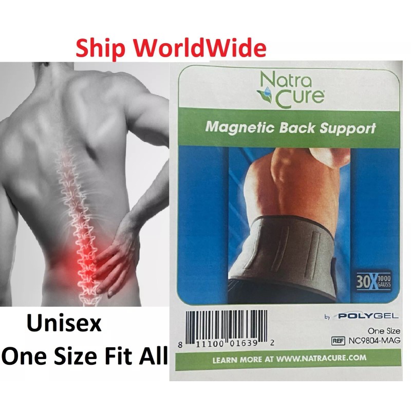Natra Cure Unisex Magnetic Back Brace Support Strap Wrap Lower