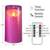 NURADA 3"x6"Flickering Flameless Candles: 3D Wick Unbreakable Acrylic Battery Operated