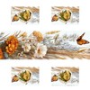 Elegant Floral & Butterfly Table Runner and Placemats Set –