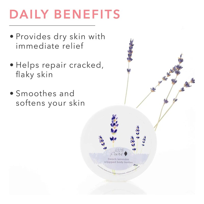 100% Pure Mantequilla Corporal Batida De Lavanda Francesa, L