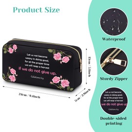 Christian Gifts for Women Makeup Bag Religious Gifts for Women Inspirational Bible Verse Gifts Spiritual Gifts for Female Colleague Best Friends Sister Encouragement Gift Cosmetic Bag