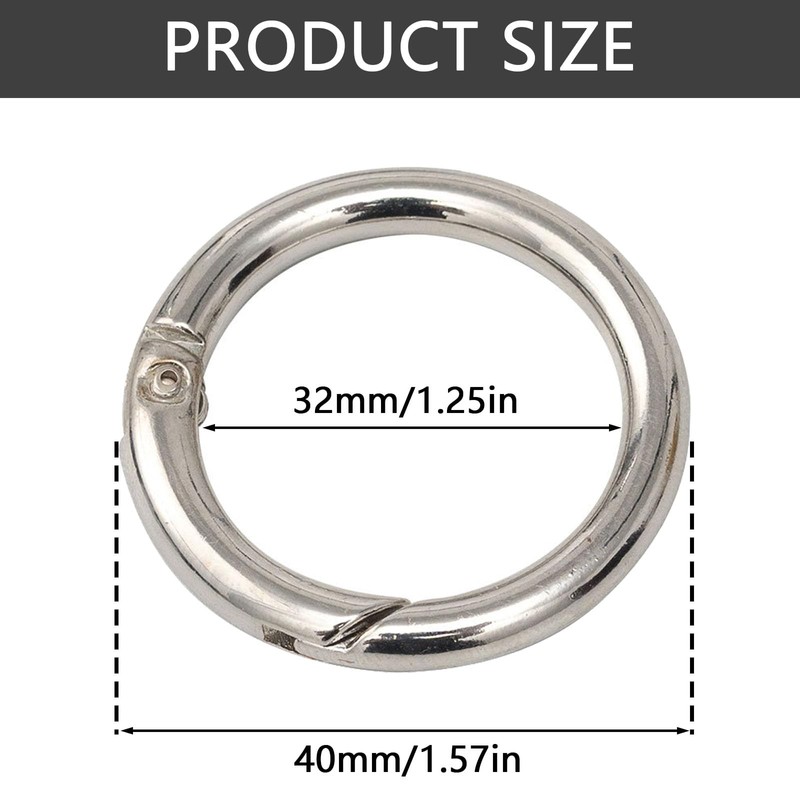 6Pcs High Strength Zinc Alloy Gate O Ring Rust-Proof Round