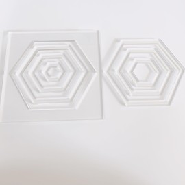 Multi Hexagon Router Templates, Clear Acrylic Tracing Template, Router Inlay Template, Router Jig, Woodworking Template, Craft Template