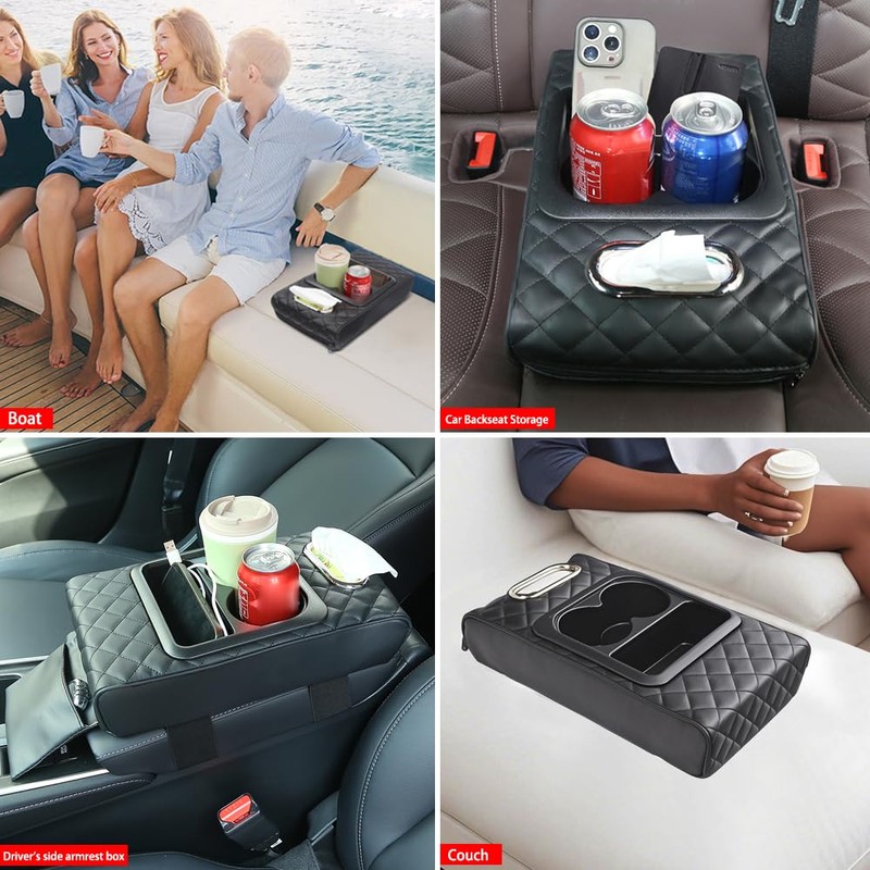 JDM Middli Multi-Functional Adjustable Armrest Cushion - Universal Car Boat