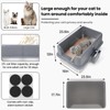 Stainless Steel Litter Box for Cats - Durable Open Design,