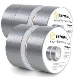 EMPYNACL 5 Pack Duct Tape Heavy Duty Waterproof, 2 Inches x 30 Yards Silver Tape - Strong, Flexible, No Residue, All-Weather, Tear by Hand and Multi-Use, Gray Tape Bulk for Indoor & Outdoor Repairs