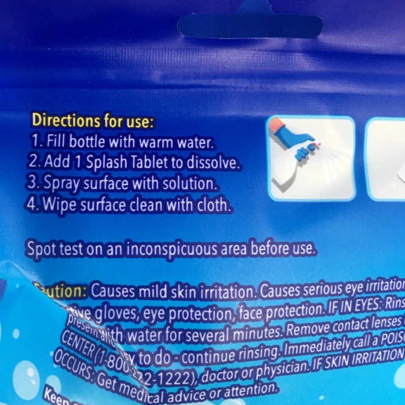 Splash Spray Multi-Purpose Cleaning Tablets 10 4g Tablets