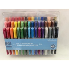 Artist's Loft ARTISTS LOFT 48 PC DUAL TIP PERMANENT MARKERS - Fine & Ultra Fine Point -#670335