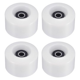 YOKIVE 4 Pcs Skateboard Wheels with Bearing, 80A Skate Scooters Replacement, Great for Skateboarding, Outdoor Street Sports (White, 55mm OD)