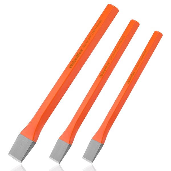 ValueMax ValueMax 3-Piece Heavy Duty Cold Chisel Set, 3/8-Inch, 1/2-Inch