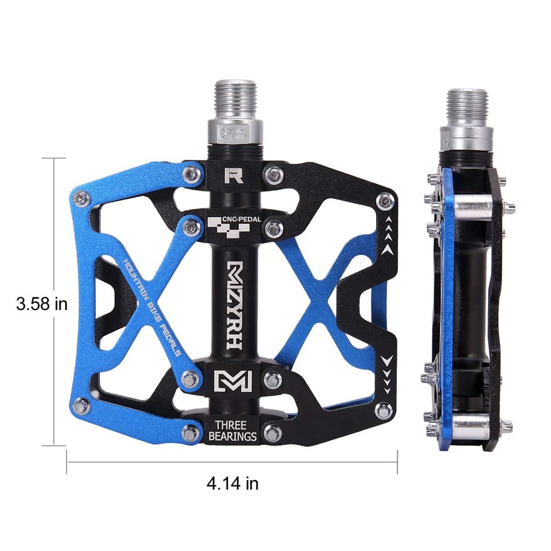 MZYRH Mountain Bike Pedals, Ultra Strong Colorful CNC Machined 9/16"