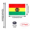 2 Pack Bolivia Flag Bolivia Deluxe Desk Flag Set -