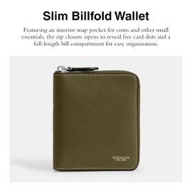 Coach Men's Zip Around Coin Wallet, Olive