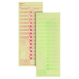 TOPS 1275 Time Card for Lathem, Bi-Weekly, Two-Sided, 3 1/2 x 9 (Box of 500)