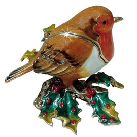 Arora 6031 Craycombe Creations Robin Trinket Box, Multicolour, One Size