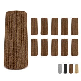 80 Pcs Brown Premium Chair Leg Socks Protectors for Hardwood Floors - Do not Easily Fall Off - Very Easy to Put on - Fits All Leg Shapes - High Elastic Bar Stool Leg Covers - Furniture Pads