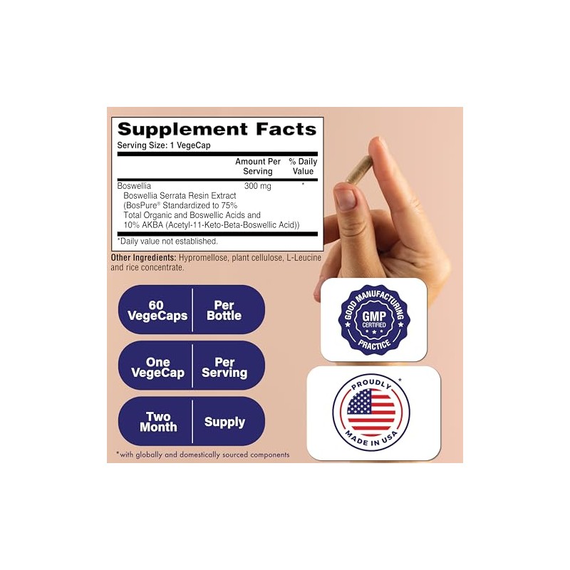 Health Tru Nutrition | Boswellia, 300 Mg, 60 Cápsulas