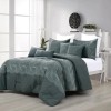 Not Available 7 Piece Grey Waves Striped Soft Bedding Comforter