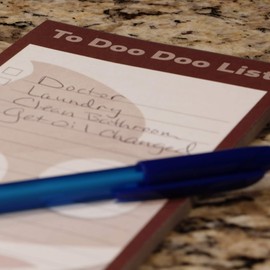 DINOSourcing To Doo Doo, Funny To Do List Notepad, Notes, To-Buy, Priorities Memo Pad shopping lists, daily check list, reminders, appointments, 3.25x8.5 inch, 50 sheets, with magnet MADE IN THE USA