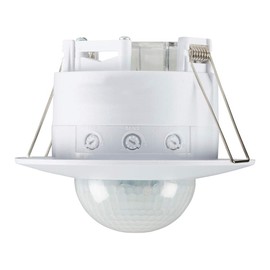 Knightsbridge Recessed PIR Sensor, White, Diameter – 110 Height-90 Projection-34
