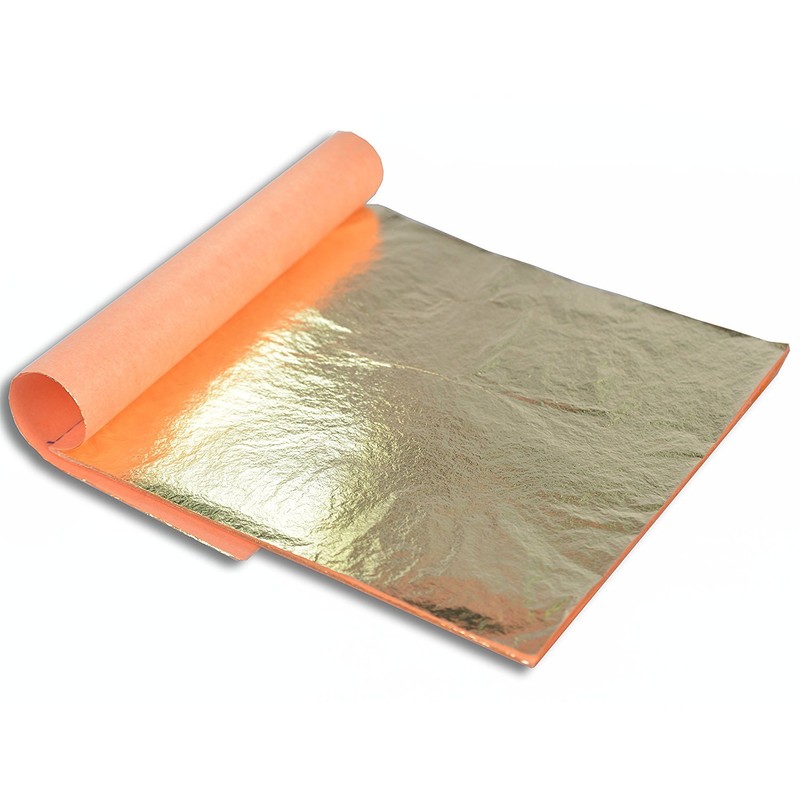 Barnabas Blattgold: Professional Quality Imitation Gold Leaf Sheets, 25 Sheets,