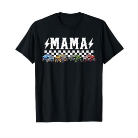 Mama Retro Monster Truck Family Crew Birthday Matching T-Shirt
