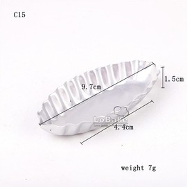 10pcs per lot Various Design Fluted Edge Wavy Flower Cup Boat Round Shape Aluminium Tart Mould Jelly Pudding Cup Cupcake Mold Baking (C15)