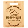 New Home New Beginnings Engraved Cutting Board with Juice Groove