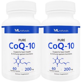 My Life 내추럴스 코큐텐 CoQ-10 200mg, 60정, 2개 My Life Naturals CoQ-10 200mg, 60 Tablets, Pack of 2