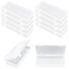 LJY 10 Pieces Rectangular Empty Mini Clear Plastic Organizer Storage