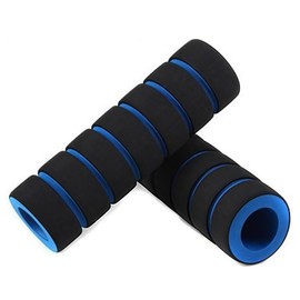 1 Pair Blue Non-Slip Foam Handlebar Grips for Bicycle and Motorcycle – Soft, Durable Sponge Grip Covers for Cycling, Road Racing, Brake Lever Protection – Comfortable Handlebar Tapes, Grips