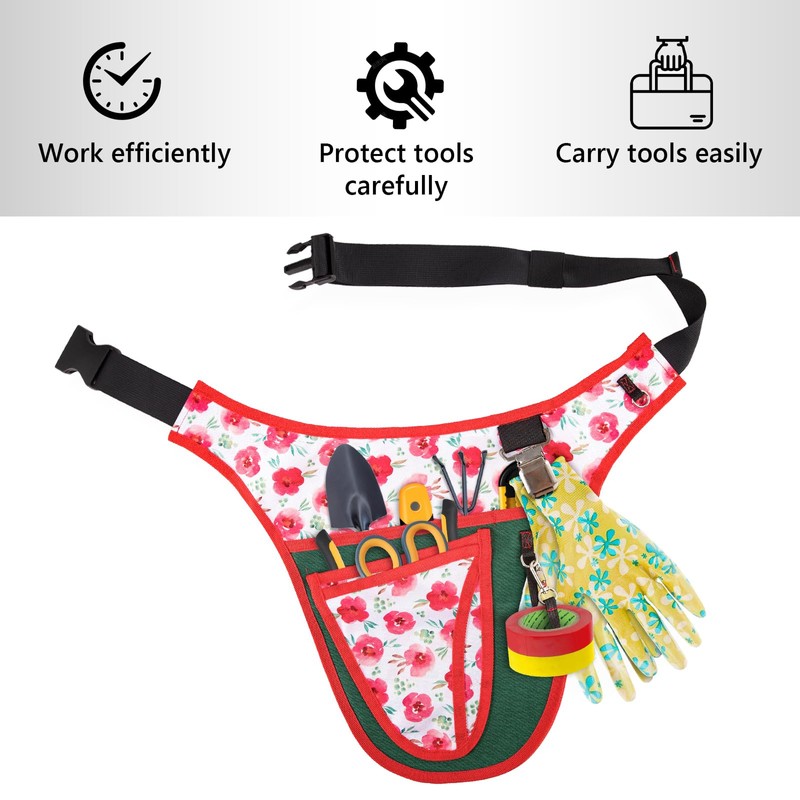 Garden Tool Belt for Women,Multi Pockets Garden Apron for Men,Gardening