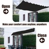 Retractable Wave Awning 1 x 2 m, Adjustable Roll-Up Sun