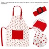 Cotton Pinafore, Cooking Apron Strawberry Pattern Breathable Reasonable Size with