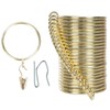 Curtain Rings and Hooks Clip,25mm Inside Diameter,Complete Set with Curtain