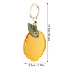Vesaneae Lemon Keychain, Cartoon Cute Fruit Keyring, Creative Leather Keychain,
