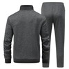 JIASCVGA Men's 2 Pieces Athletic Tracksuit Full-Zip Workout Sweatsuit with