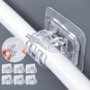 6 Pack Self Adhesive Curtain Rod Holder Hooks for Wall