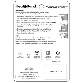 HeatnBond Hem Super Weight, .75 Inch x 288 inches, Iron-On Adhesive, Black