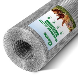 GMOTLSE 24in x 48ft 1/2in 304 Stainless Steel Hardware Cloth Mesh, Chicken Wire Fencing, Garden Plant Fence, Poultry Cage Mesh