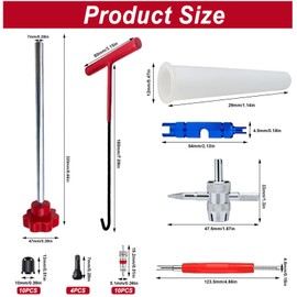 Quick Change Tire Valve Tool Kit, 30 PcsTire Valve Repair Tool, Tire Valve Stem Tool Puller and Installer Kit for Cars, Trucks, ATVs, Motorcycles